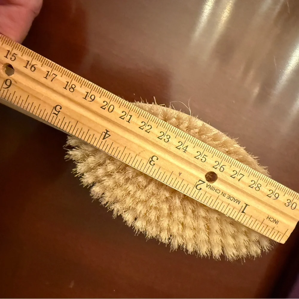 Wooden Bath Brush with Natural Bristles